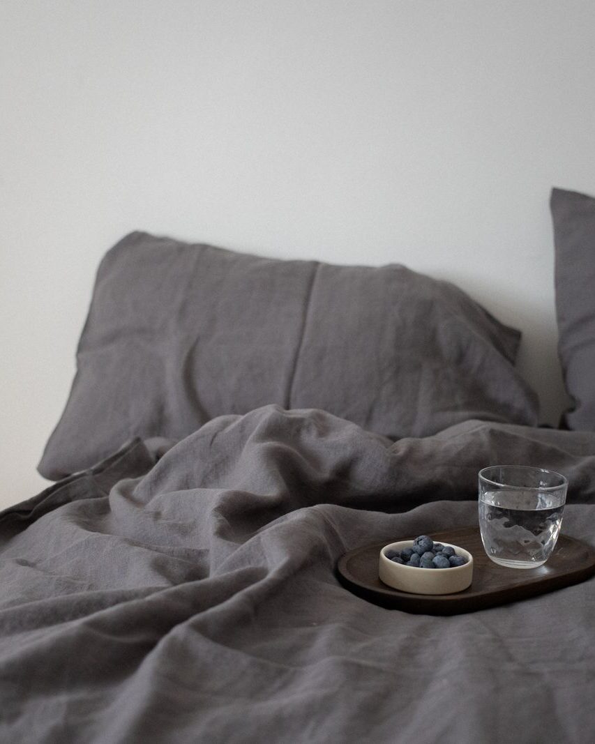 Linen Duvet Cover, Charcoal