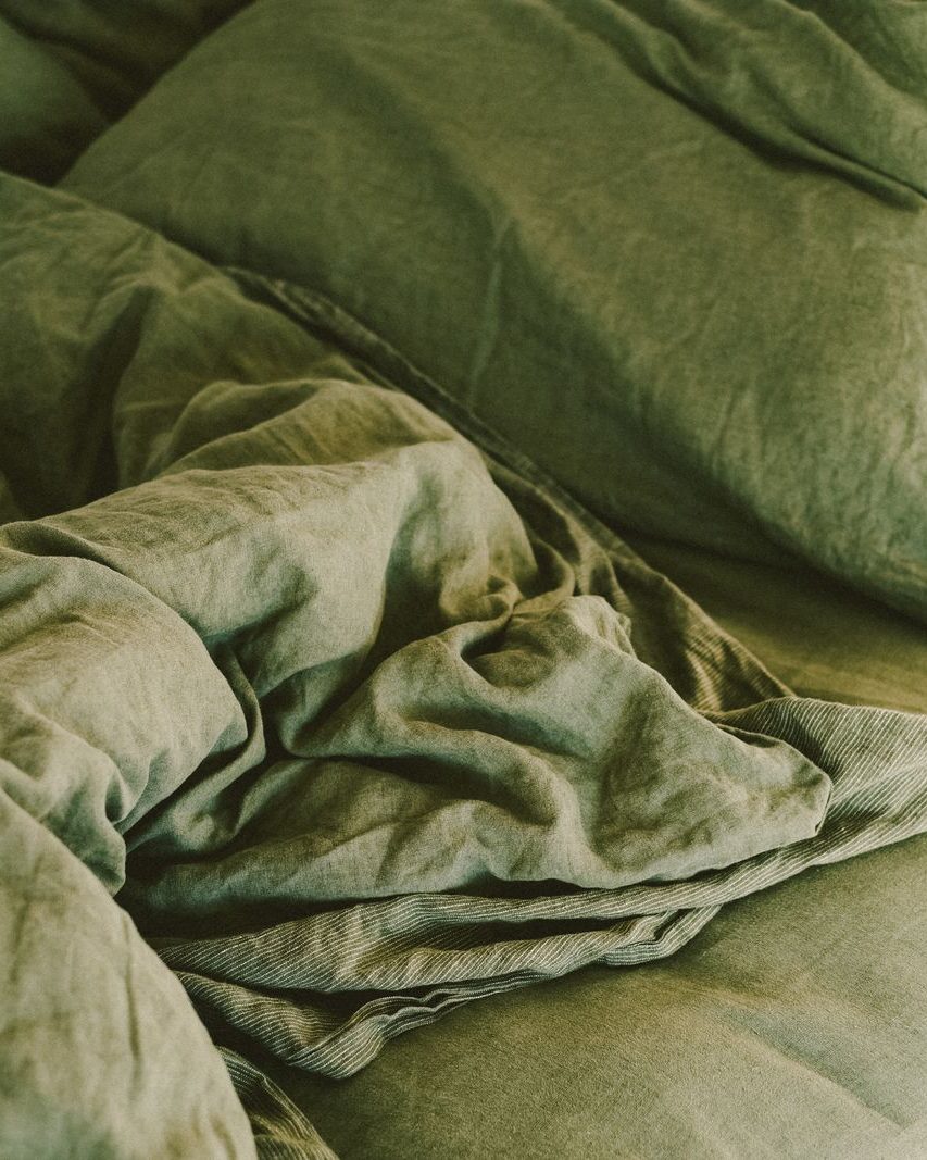 Linen Duvet Cover, Moss