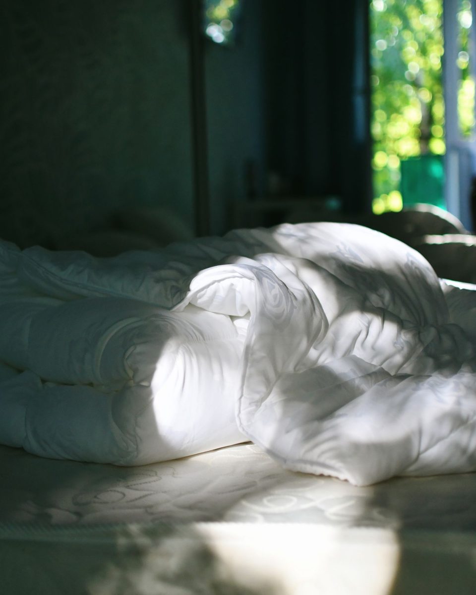 Sateen Duvet Cover, Ivory view 3