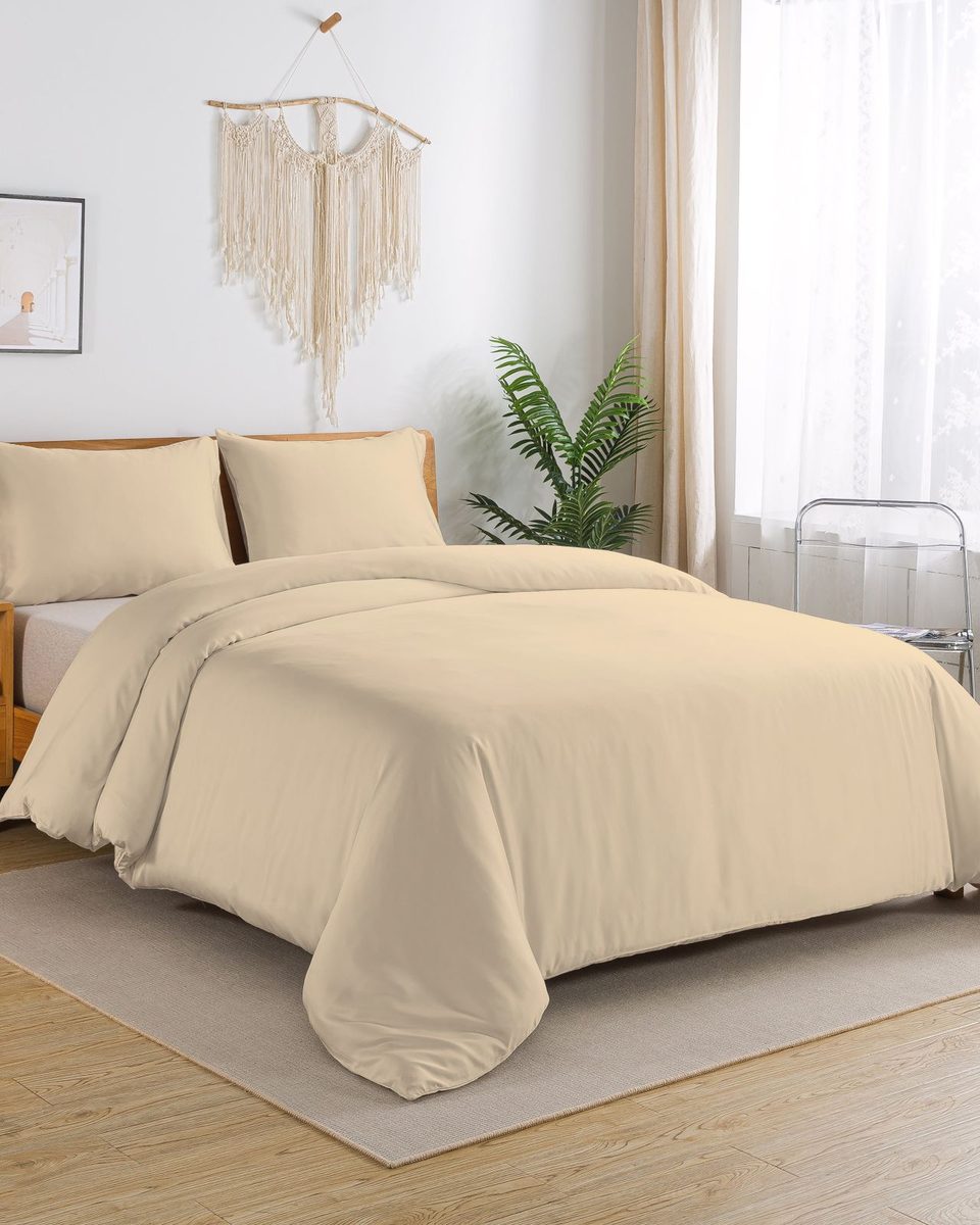 Sateen Duvet Cover, Sand